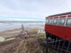 The oldest operating water balance cliff funicular in the United Kingdom looking down